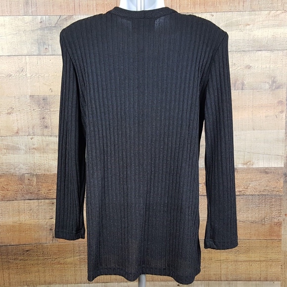 Olivia Rose New York Blouse Women's 2-Pc Look Size 8 Black Long Sleeve - Picture 6 of 7